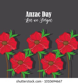 anzac holiday memorial with natural rose