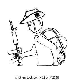 Anzac soldier icon