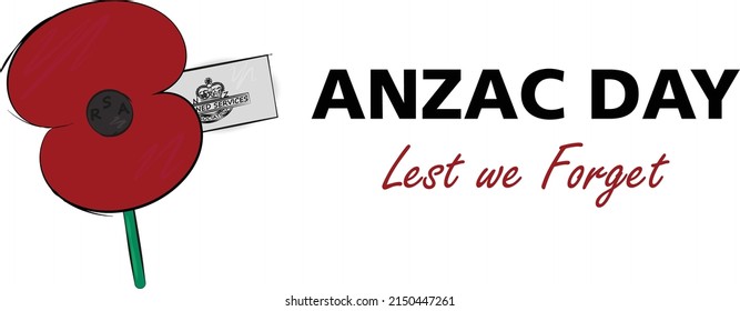 ANZAC War Remembrance Red Poppy 25th April Australia New Zealand RSA Returned Services