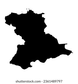 Anzoategui state map, administrative division of Venezuela.