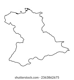 Anzoategui state map, administrative division of Venezuela.