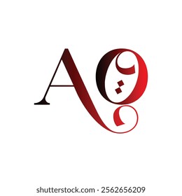 ao abstract alphabet vector icon design monogram, initial letters logo emblem