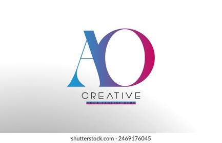 AO Abstract Letters Logo Monogram