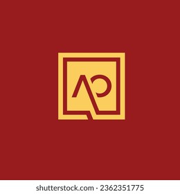 AO Alphabet Letters Initial Square Icon Logo