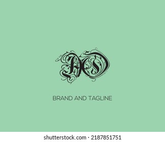 AO Alphabet letters Initials Monogram logo OA, A and O