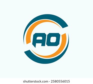  AO AOstract Letter logo Design. AO Initial Logo design Monogram for business and company.AO logo, AO letter logo design.
