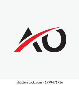 AO Company logo design vector