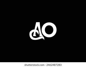 AO creative initial logo design and monogram logo