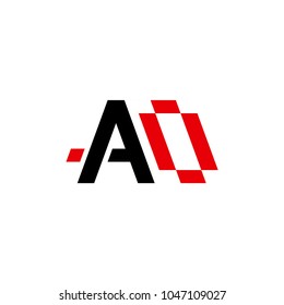 AO Creative Letter Design. Initial Logo Letter Template.