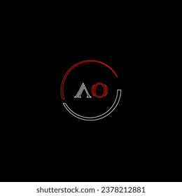 AO creative modern letters logo design template