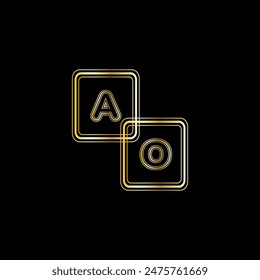 AO creative modern letters logo design template