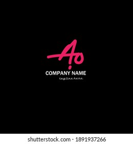 Ao logotipo escrito a mano para identidad