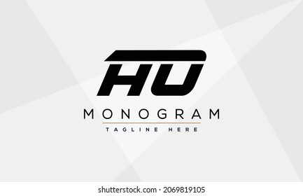 AO, HO abstract vector logo monogram