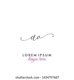 AO Initial beauty monogram logo vector