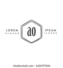 AO Initial beauty monogram logo vector