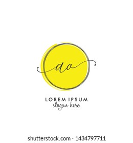 AO Initial beauty monogram logo vector