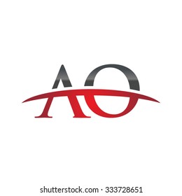 AO initial company red swoosh logo