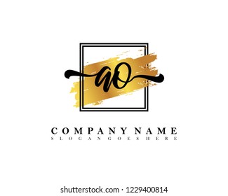 AO Initial handwriting logo concept