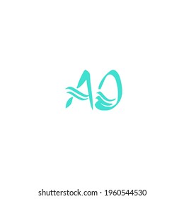 AO initial handwritten logo for identity