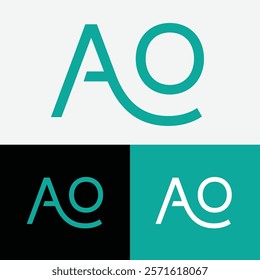 ao Initial letter logo symbol design