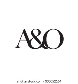 A&O Initial logo. Ampersand monogram logo