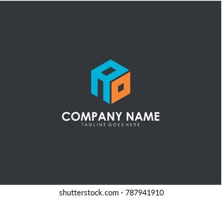 AO initial modern hexagon symbol icon letter logo brand company design vector EPS 10