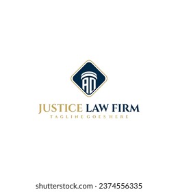 AO initial monogram for lawfirm logo ideas with creative polygon style design