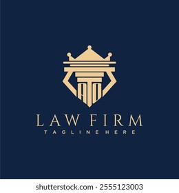 AO initial monogram logo for lawfirm vector design