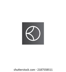 AO initial technology ball shape logo icon illustration