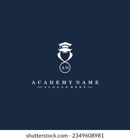 AO Initials Academy Logo Vector Art Icons and Graphics