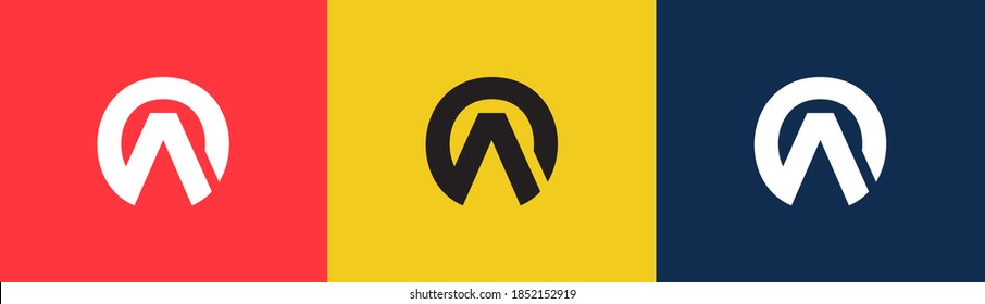 ao letter joint logo design vector template. joint a o logo for business company.  Minimalist, Unique, Simple, Creative, Flat, Business, Modern Logo Design