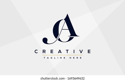 AO Letter Logo Design. Creative Modern Alphabet letters monogram icon A O, OA, A and O.