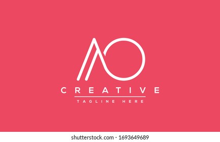 AO Letter Logo Design. Creative Modern Alphabet letters monogram icon A O, OA, A and O.