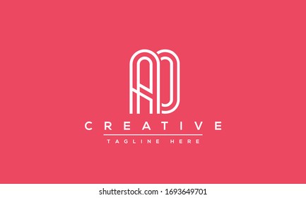 AO Letter Logo Design. Creative Modern Alphabet letters monogram icon A O, OA, A and O.