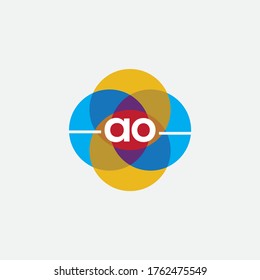 Diseño del logotipo de la carta AO. Icono Creativo Logo Vector de Letras Modernas.
