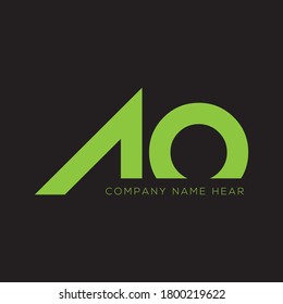 Design des Creative Icon Modern Letters Vectorlogo für AO-Buchstaben