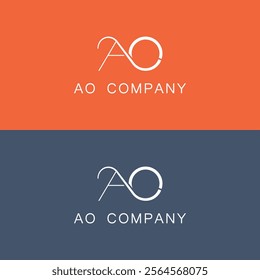 AO Letter Logo Design. Creative Modern Alphabet letters monogram icon A O, OA, A and O.
