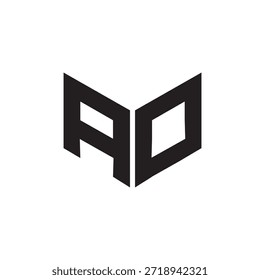 Logo-Design für AO-Buchstaben. AO Creative Letter Logo Design Vektor, AO Letter Initial Logo Design.