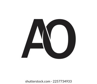 AO letter logo design element