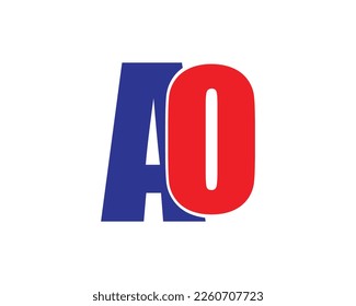 AO letter logo design element 