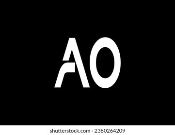 AO letter logo design and monogram logo design