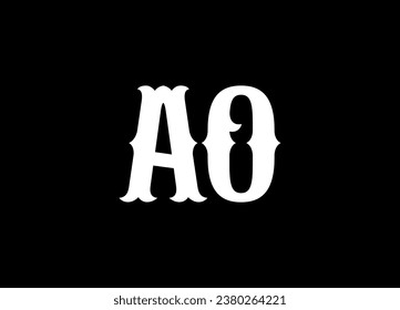 AO letter logo design and monogram logo design