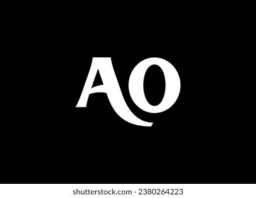 AO letter logo design and monogram logo design