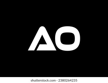 AO letter logo design and monogram logo design