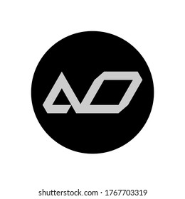 AO Letter Logo Design With Simple style