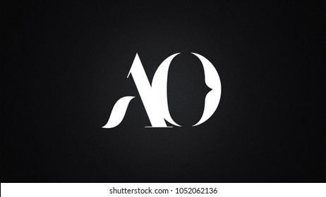 AO Letter Logo Design Template Vector