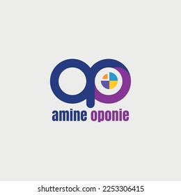 ao letter logo design vector template 
