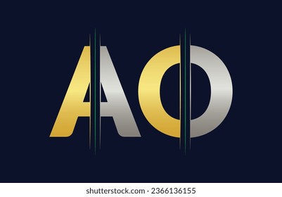 AO Letter Logo Template Illustration Design.