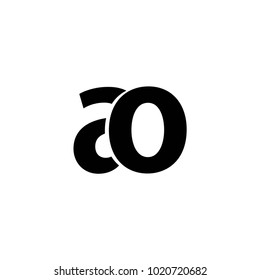 ao letter logo vector