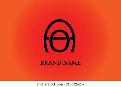 AO letter simple modern logo design.Vector illustration AO sign.